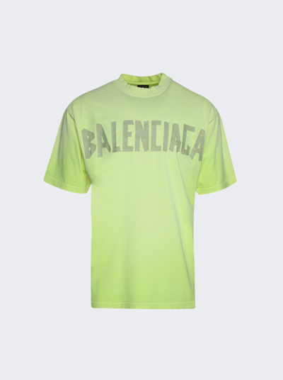 Shop Balenciaga Medium Fit T-shirt In Yellow