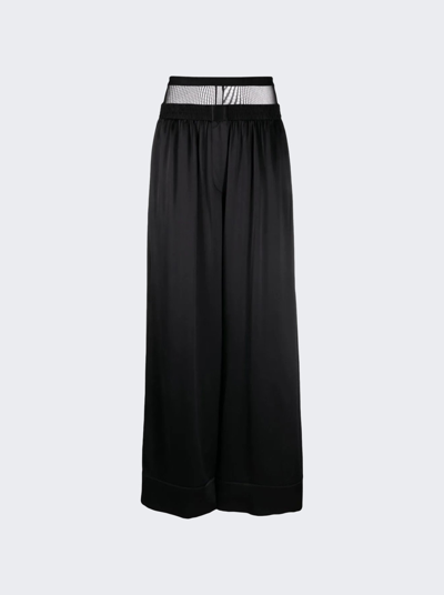 Shop Alexander Wang Silk Mesh Layerd Boxer Pant In Black