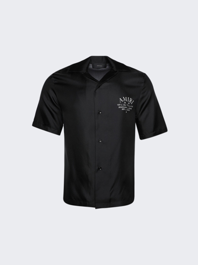 Shop Amiri Arts District Bowling Shirt In Black