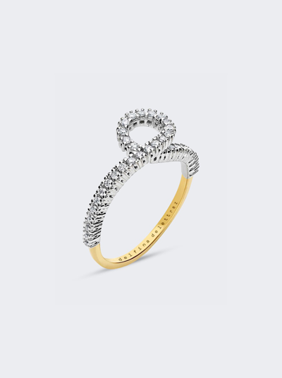 Shop Delfina Delettrez 1987 Ring In 18k White And Yellow Gold