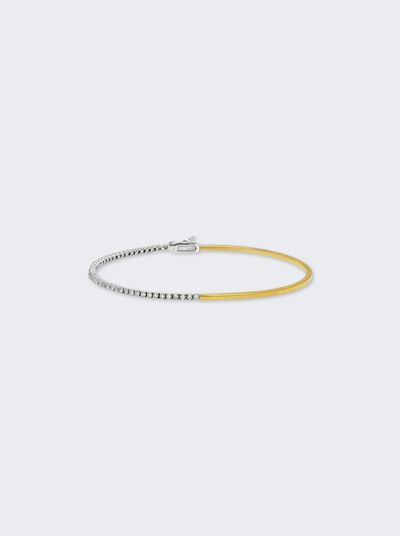 Shop Delfina Delettrez 1987 Bracelet In 18k White And Yellow Gold