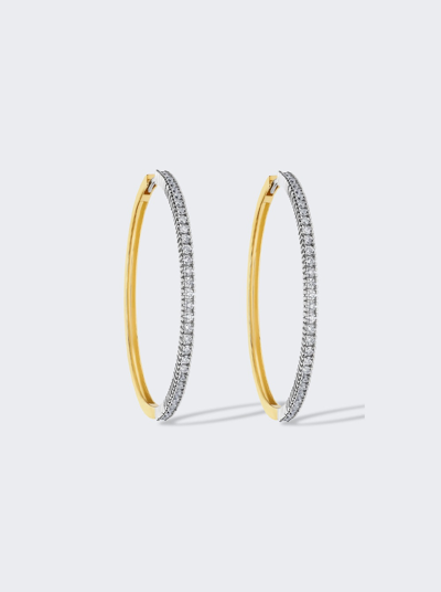 Delfina Delettrez 1987 Loop Earrings In 18k White And Yellow Gold