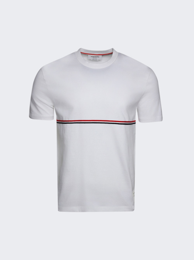 Shop Thom Browne Medium Weight Jersey Short Sleeve T-shirt In White