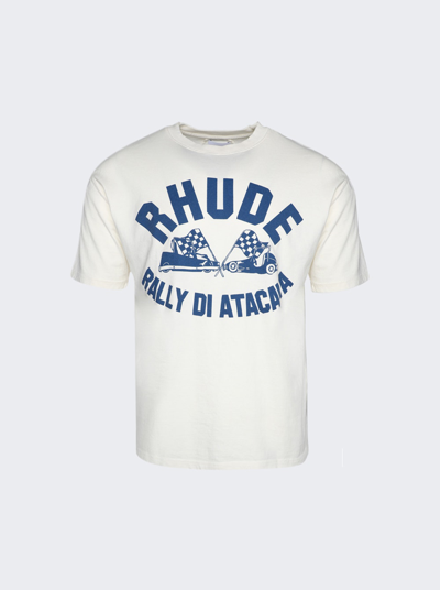 Shop Rhude Rally Di Atacama T-shirt In Vintage White