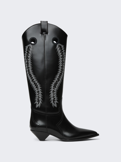 Shop Pucci Leather Boots In Black