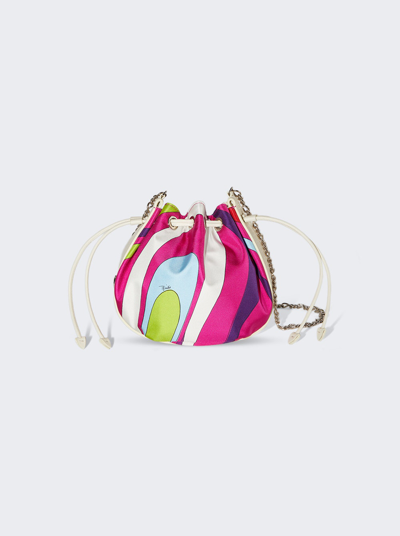 Shop Pucci Drawstring Bag In Fuchsia