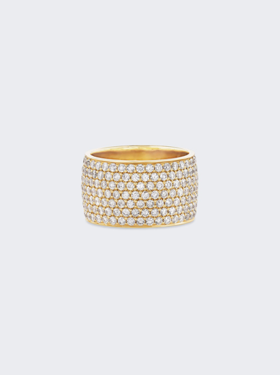 Shop Emily P Wheeler White Diamond Cigar Ring In 18k Yellow Gold