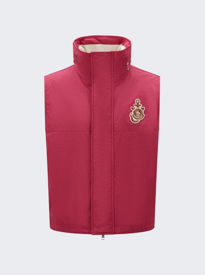 Shop Moncler Genius X Jw Anderson Tryfan Vest In Medium Red