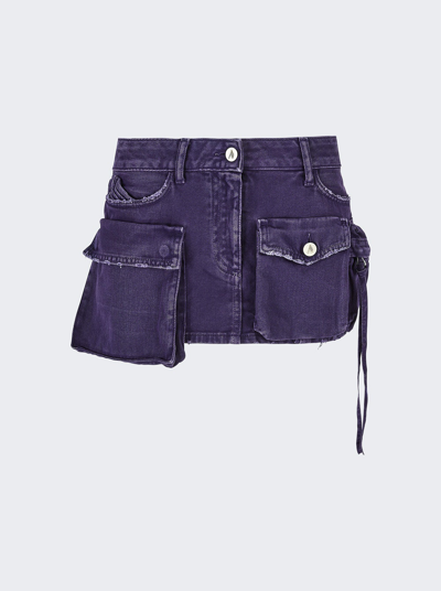 Shop Attico Fay Mini Skirt In Purple