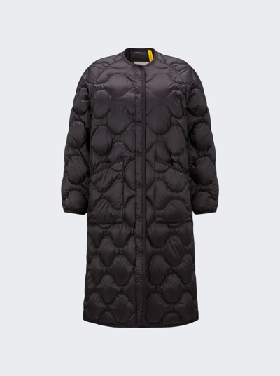 Shop Moncler Genius Nadelhornis Long Coat In Black