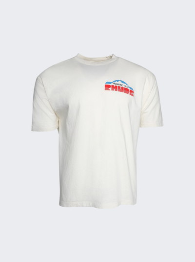 Shop Rhude Paradiso Rally T-shirt In Vintage White