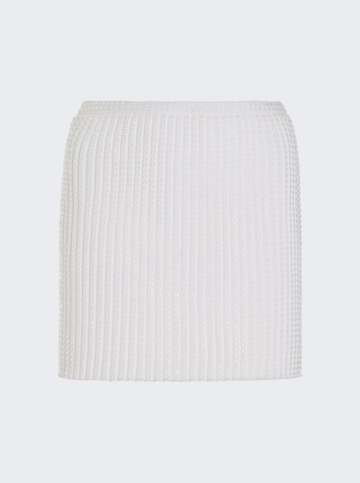 Shop Alexander Wang Clear Crystal Rib Mini Skirt In White