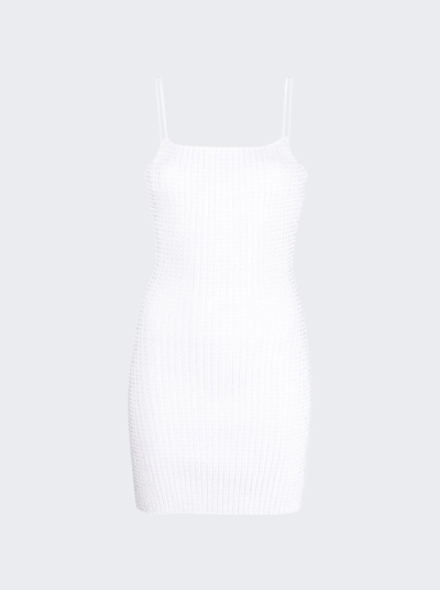 Shop Alexander Wang Clear Crystal Rib Mini Dress In White