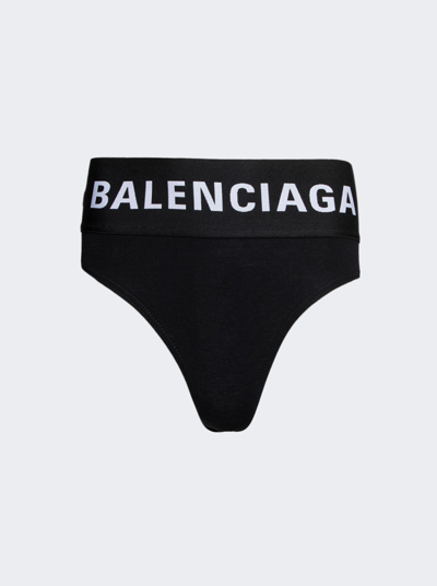 Shop Balenciaga Wide Elastic Briefs In Black