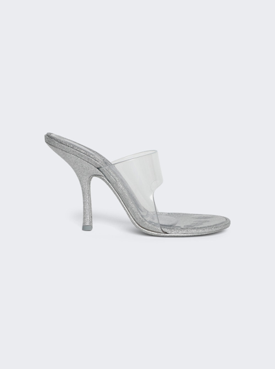 Shop Alexander Wang Nudie 105 Glitter Sandal In Silver