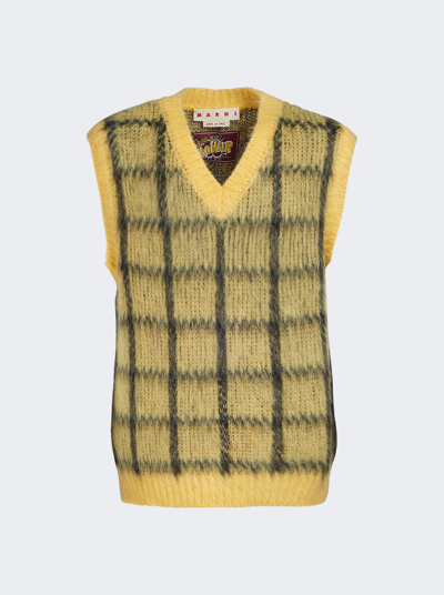 Shop Marni Sleeveless Sweater In Maize