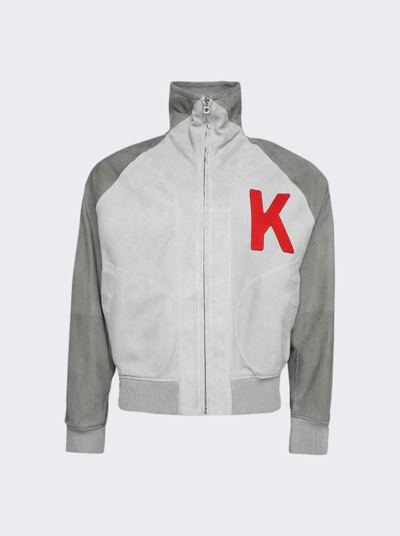 Shop Kenzo Classic Bomber Jacket In Rinsed Blue