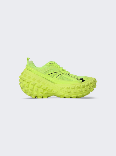 Shop Balenciaga Defender Sneakers In Fluo Yellow And Black