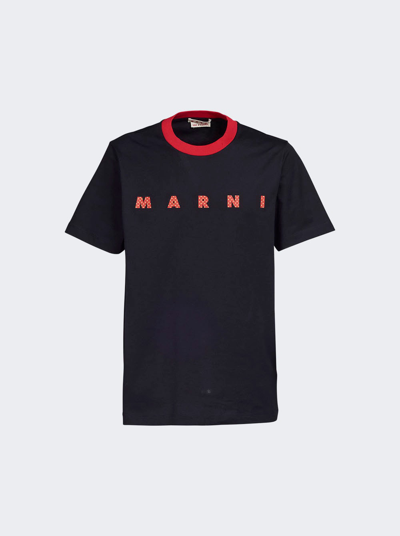 Shop Marni Knit T-shirt In Black