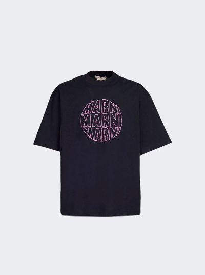 Shop Marni Graphic T-shirt In Black