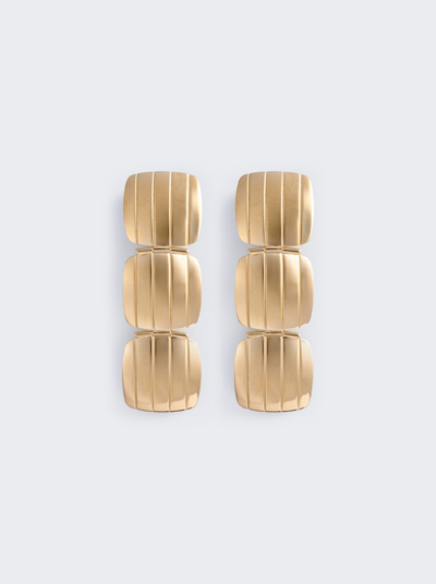 Shop Ivi Slot Clip Drop Earrings In Gold