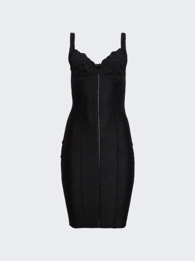 Shop Balenciaga Lingerie Mini Dress In Black