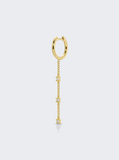 Shop Isa Grutman Diamond Huggie Chain Single Earring In 14k Gold