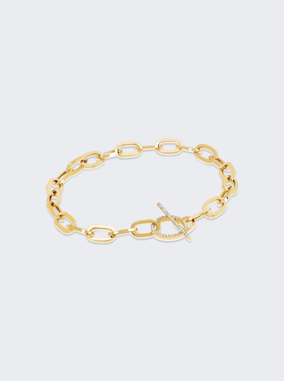 Shop Ef Collection Jumbo Diamond Toggle Bracelet In 14k Gold