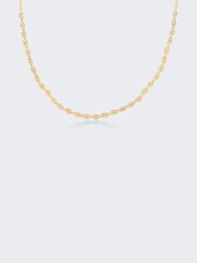 Shop Ef Collection Pave Diamond Marquise Necklace In 14k Gold