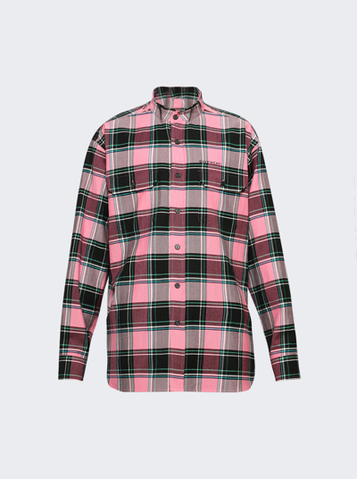 Shop Givenchy Lumberjack Shirt In Pink