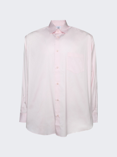 Shop Vetements Logo Long Sleeve Shirt In Baby Pink