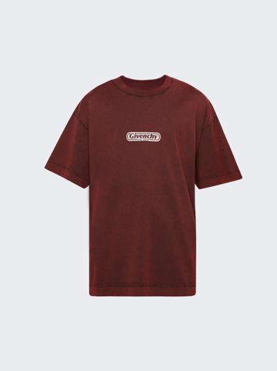 Shop Givenchy Standard Short Sleeve Base T-shirt In Dark Red