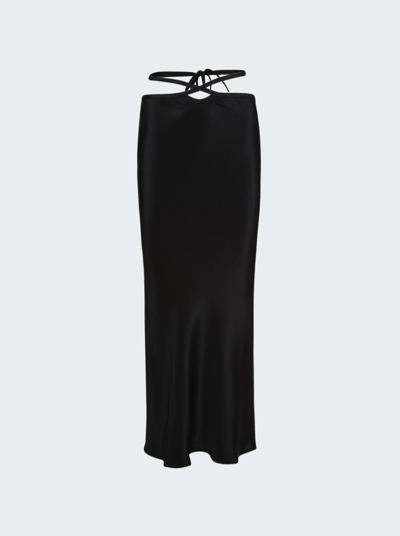 Shop Christopher Esber Loophole Tie Skirt In Black