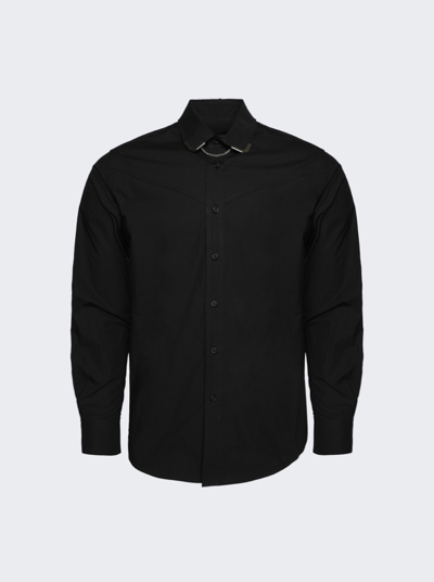 Shop Paris Laundry Chain Collar Shirt In Black