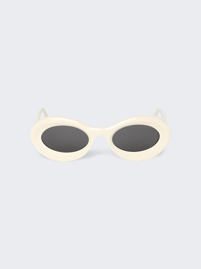 Shop Loewe Paula's Ibiza Loop Sunglasses In Ivory And Smoke