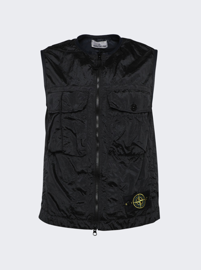 Shop Stone Island Vest In Charcoal