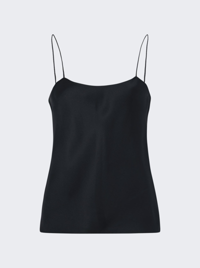 The Row Biggins Silk-strap Crepe Camisole In Black