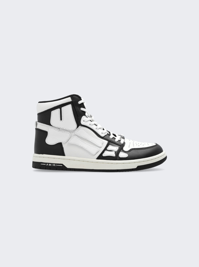 Shop Amiri Skel Top Hi Sneakers In Black And White