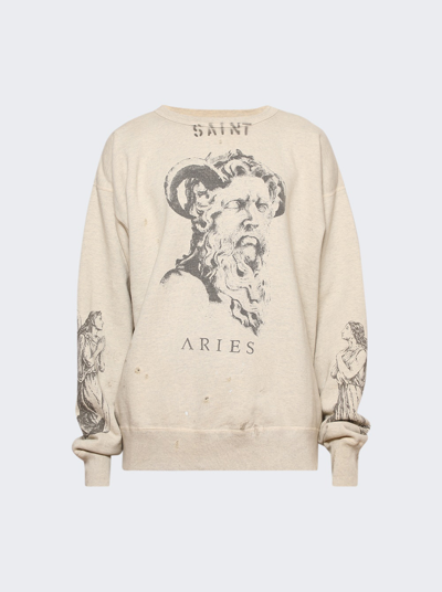 Shop Saint Michael Aries Crewneck Sweatshirt In Grey