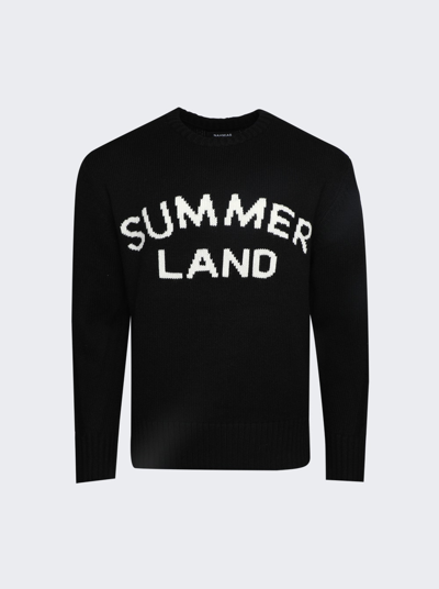 Shop Nahmias Summerland Intarsia Crewneck Sweater In Black