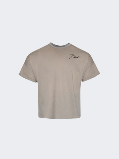 Shop Rhude Reverse T-shirt In Elephant Grey