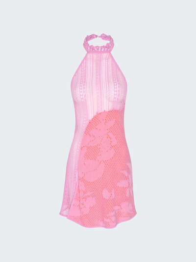 Shop Roberta Einer Sleek Sheer Mini Dress In Pink