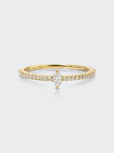 Shop Isa Grutman Marquis Diamond Pave Band Ring In 14k Gold