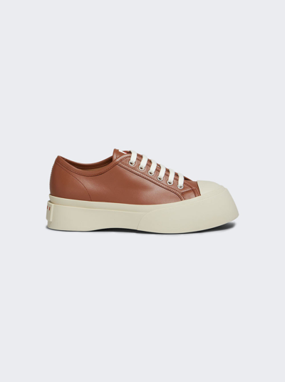 Shop Marni Pablo Lace-up Sneakers In Brown