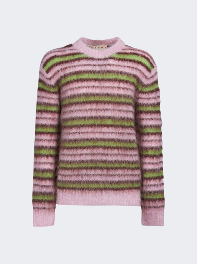 Shop Marni Crewneck Sweater In Quartz