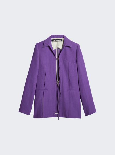 Shop Jacquemus La Veste Amaro Jacket In Purple