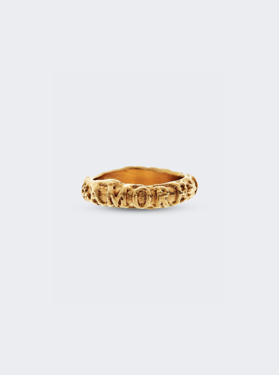 Shop Alighieri The Amore Ring In 24k Gold Plated Sterling Silver