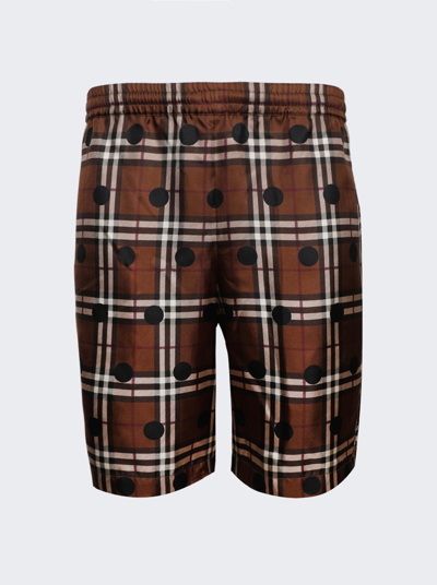 Shop Burberry Casual Shorts In Dark Birch Brown