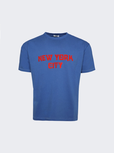 Shop Bode Flocked Nouveau T-shirt In Blue