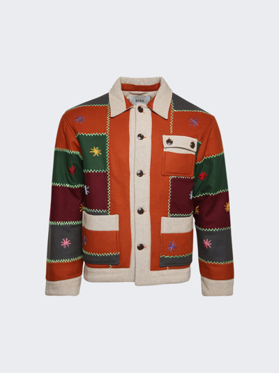 Shop Bode Embroidered Autumn Quilt Jacket